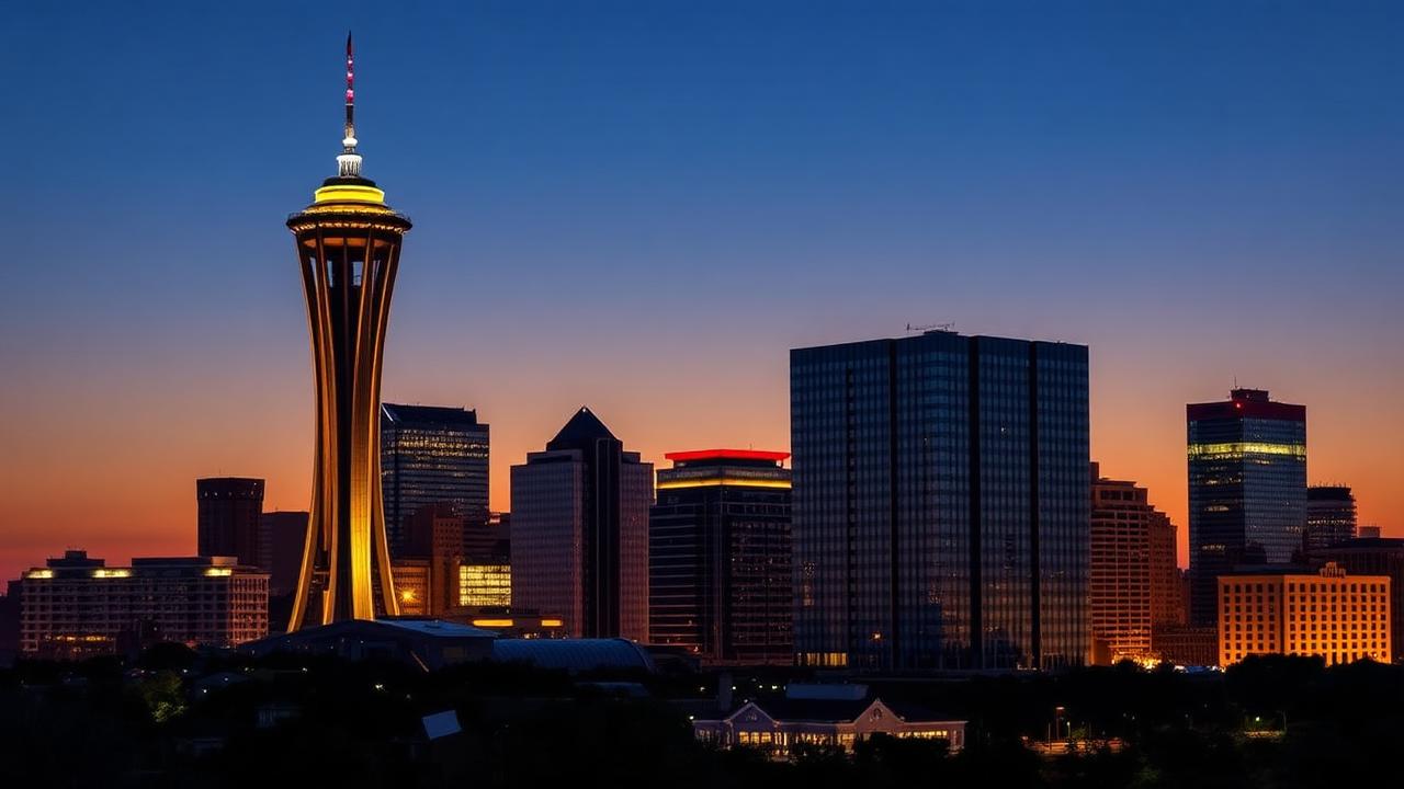 San Antonio, Texas skyline at golden hour